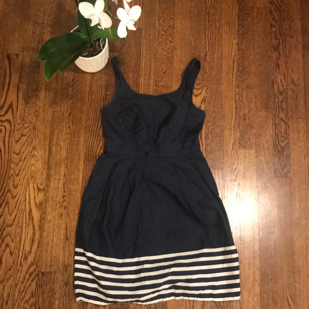 Jack Wills Navy Sleeveless Dress with Bow